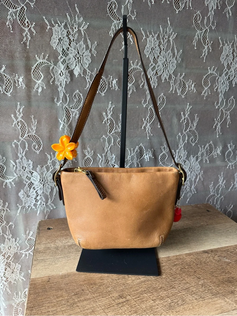 Coach Mini Shoulder Bag in Tan and Brown